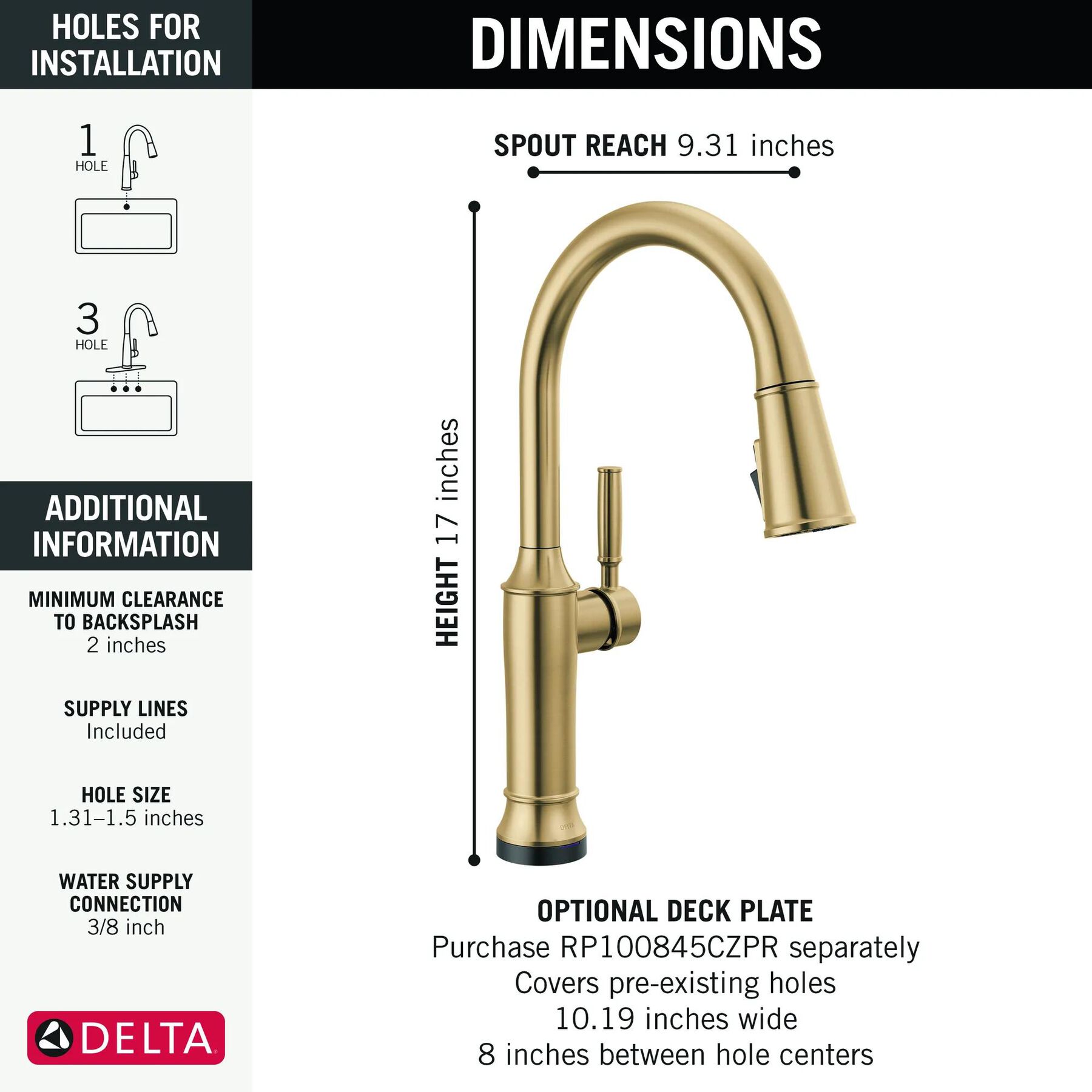 Touch<sub>2</sub>O&reg; Technology Kitchen Faucet with Touchless Technology (Recertified)