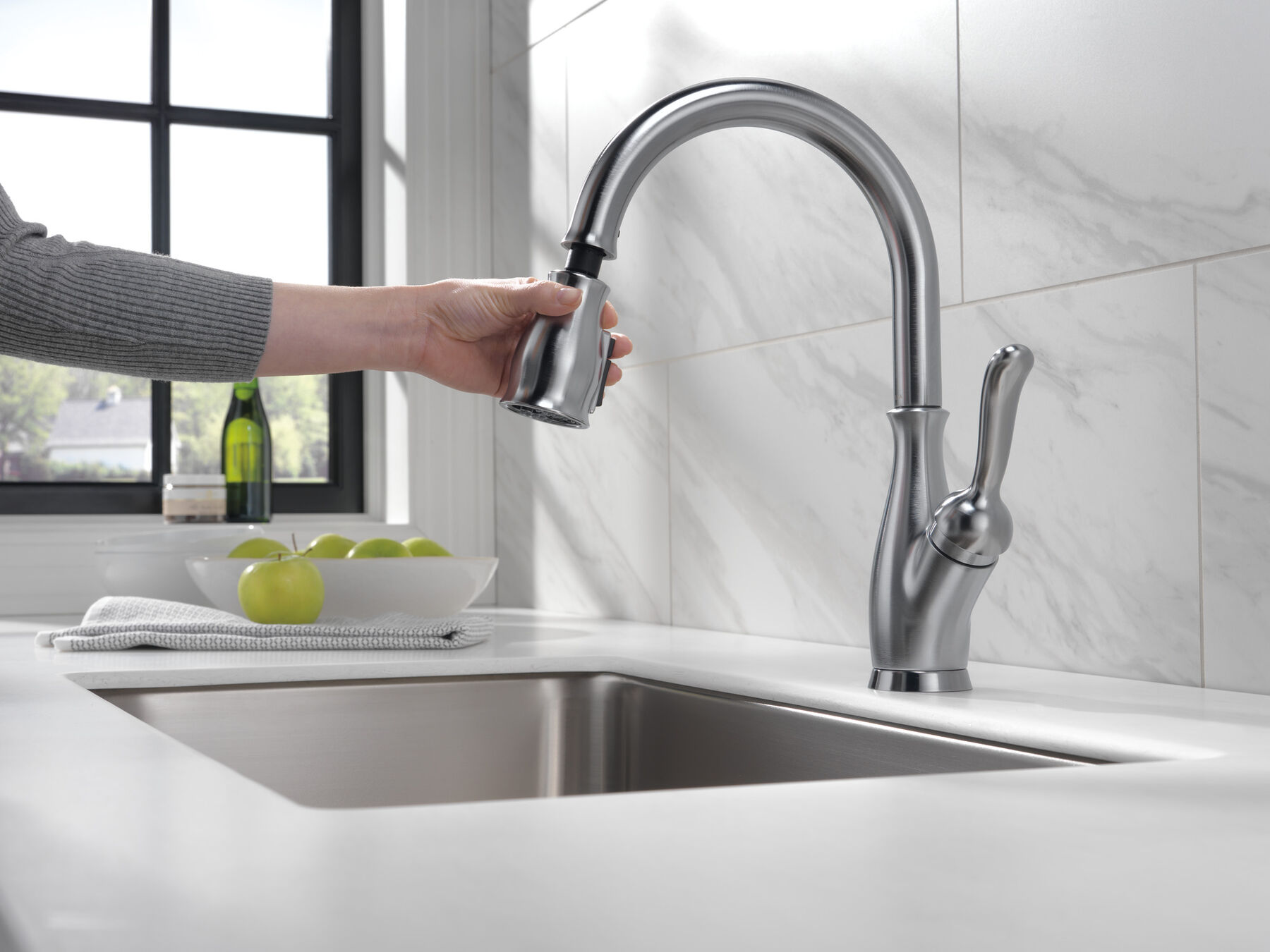 Single Handle Pull-Down Kitchen Faucet with ShieldSpray&reg; Technology