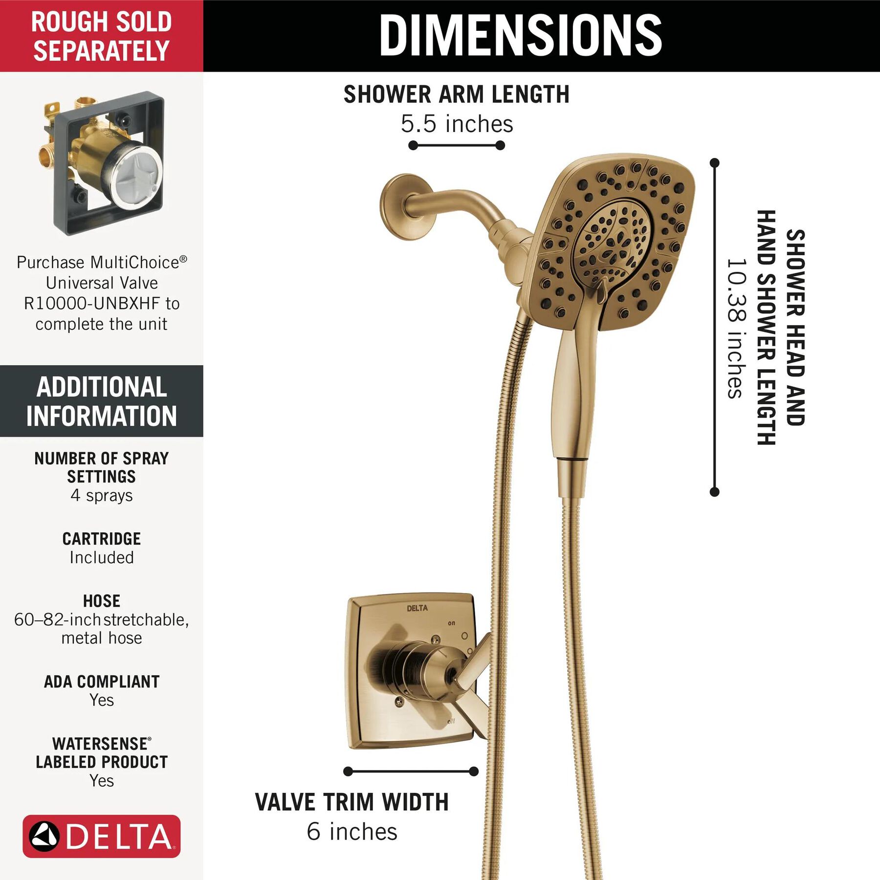 Monitor&reg; 17 Series Shower Trim with In2ition&reg; Two-in-One Shower