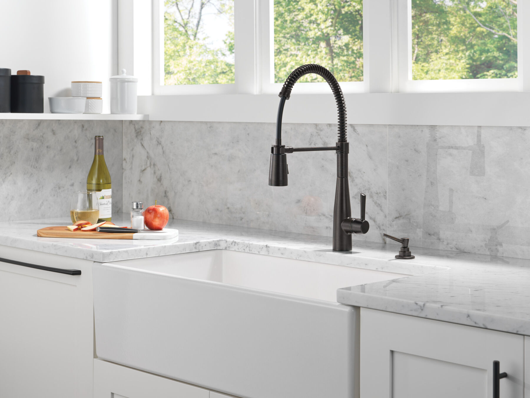Spring Kitchen Single Handle with Soap Dispenser Bundle