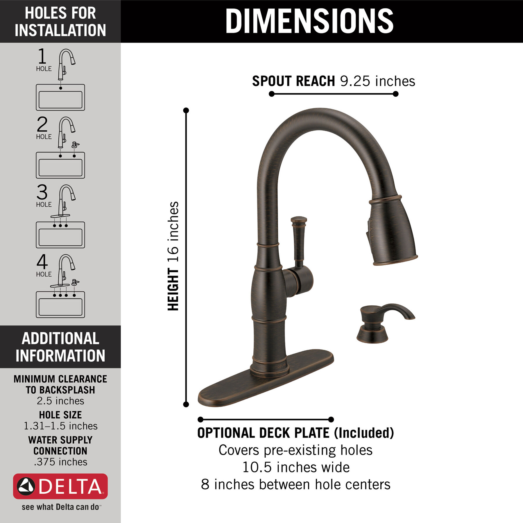 Single Handle Pull-Down Kitchen Faucet with Soap Dispenser and ShieldSpray&reg; Technology