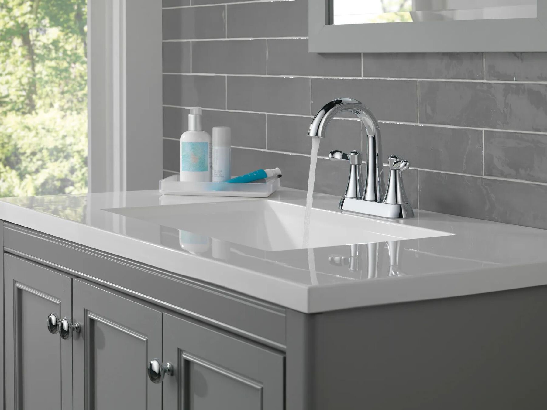 Two Handle Centerset Bathroom Faucet