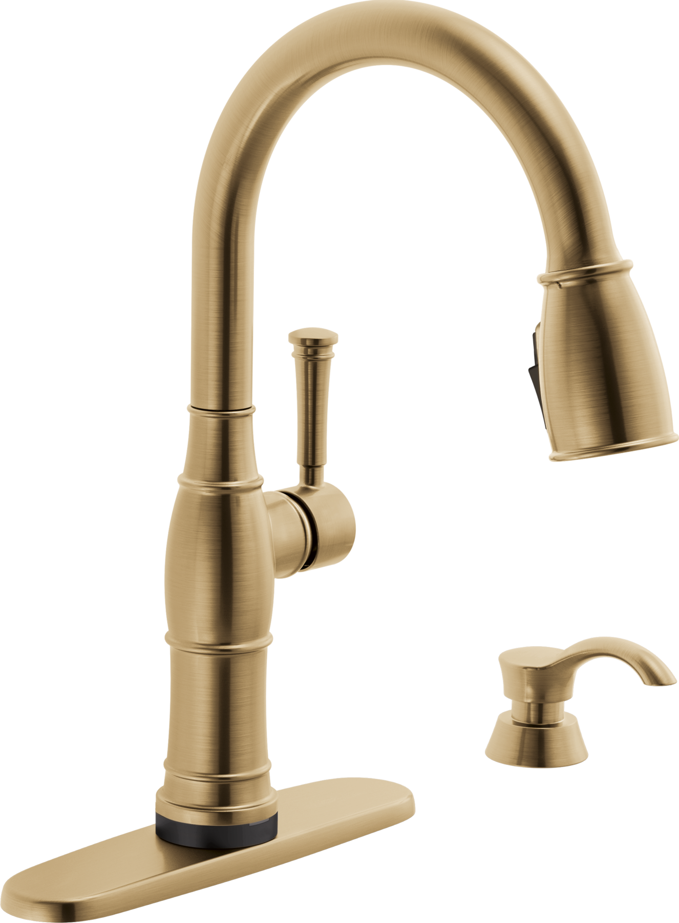 Single Handle Pull-Down Kitchen Faucet with Touch<sub>2</sub>O&reg; Technologyand Soap Dispenser (Recertified)