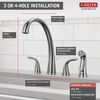 Two Handle Widespread Kitchen Faucet with Spray