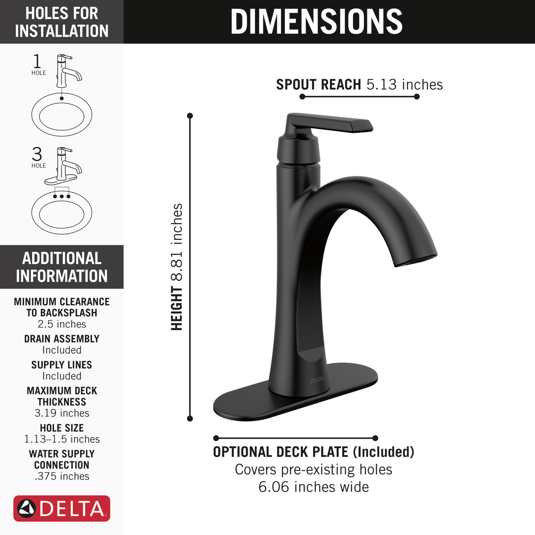 Single Handle Bath Faucet (Recertified)