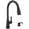 Single Handle Pull-Down Touch<sub>2</sub>O&reg; Technology Kitchen Faucet with Touchless Technology and Soap Dispenser