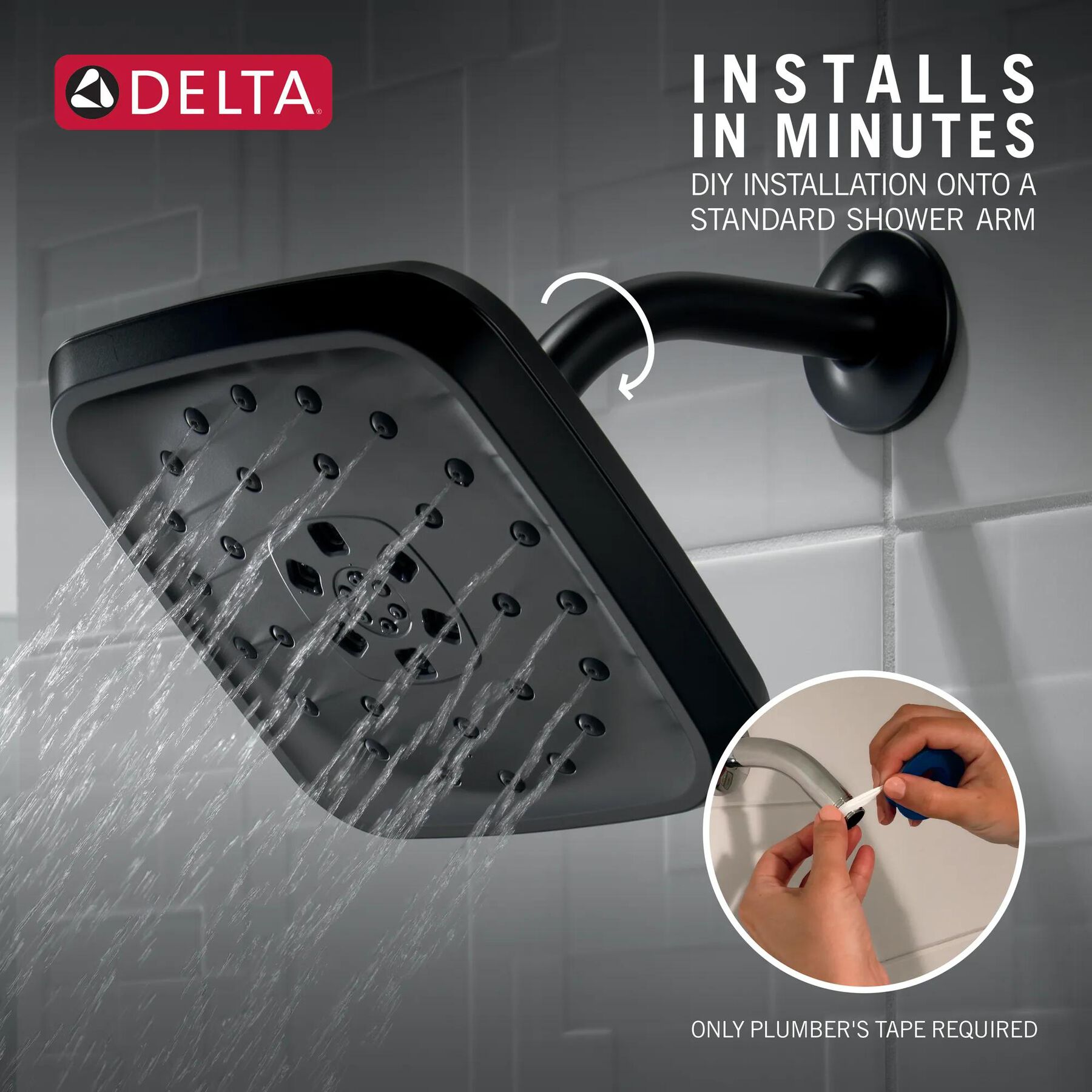 H2Okinetic&reg; 4-Setting Shower Head with Ultrasoak&reg;