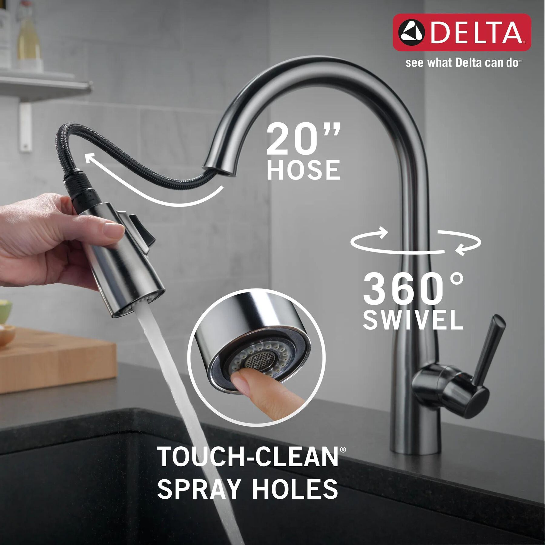 Single Handle Pull-down Kitchen Faucet (Recertified)