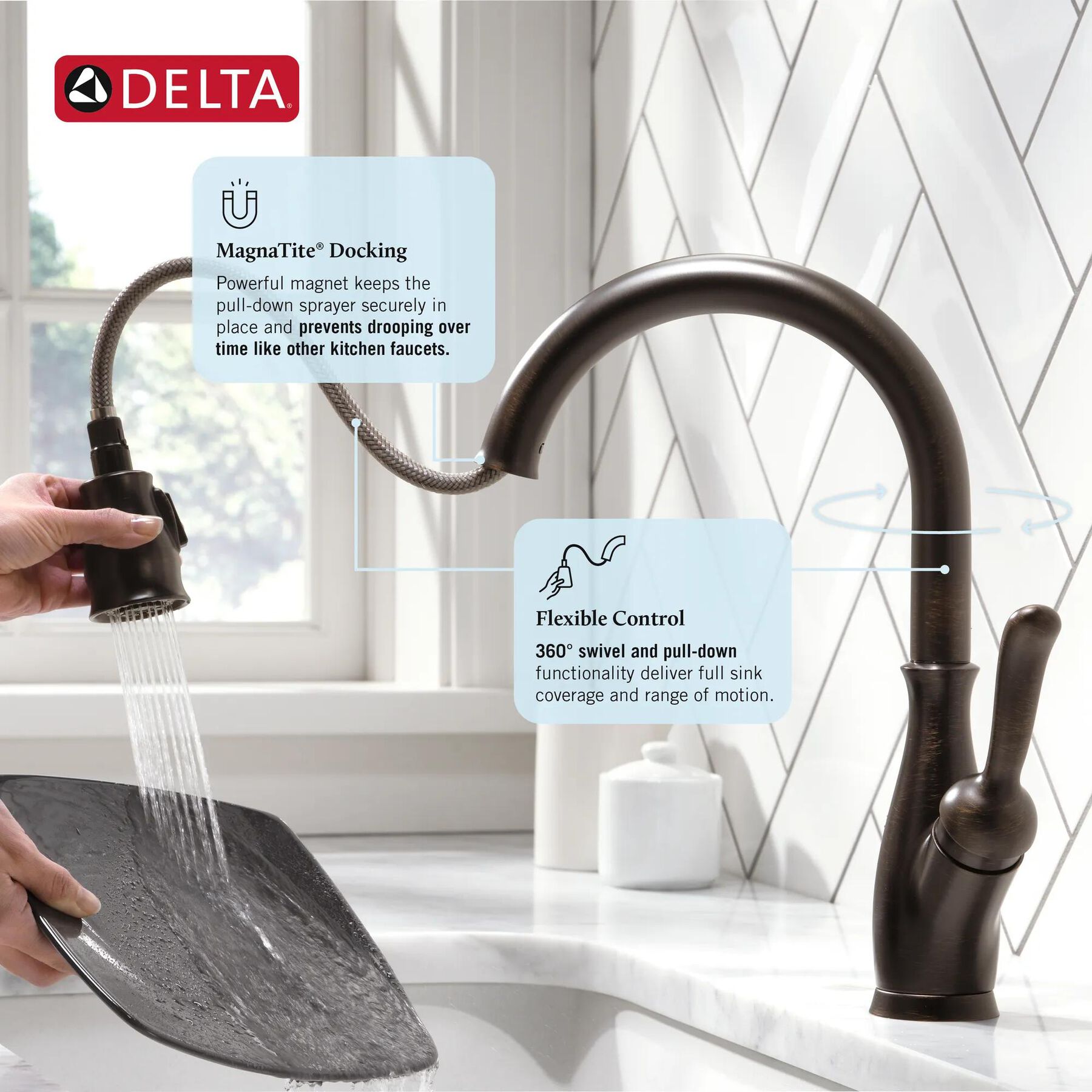 Single Handle Pull-Down Kitchen Faucet with ShieldSpray&reg; Technology