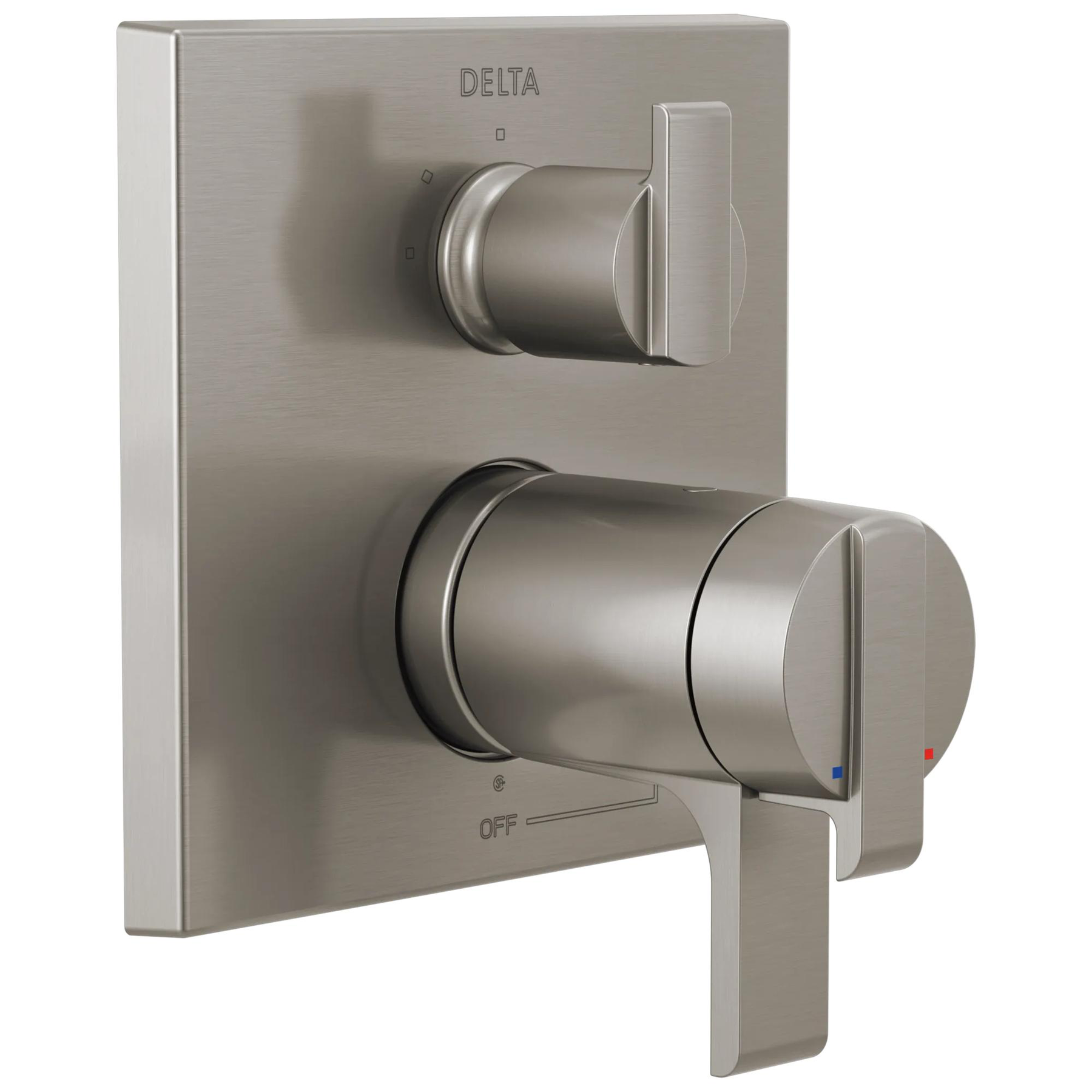 Angular Modern TempAssure&reg; 17T Series Valve Trim with 3-Setting Integrated Diverter