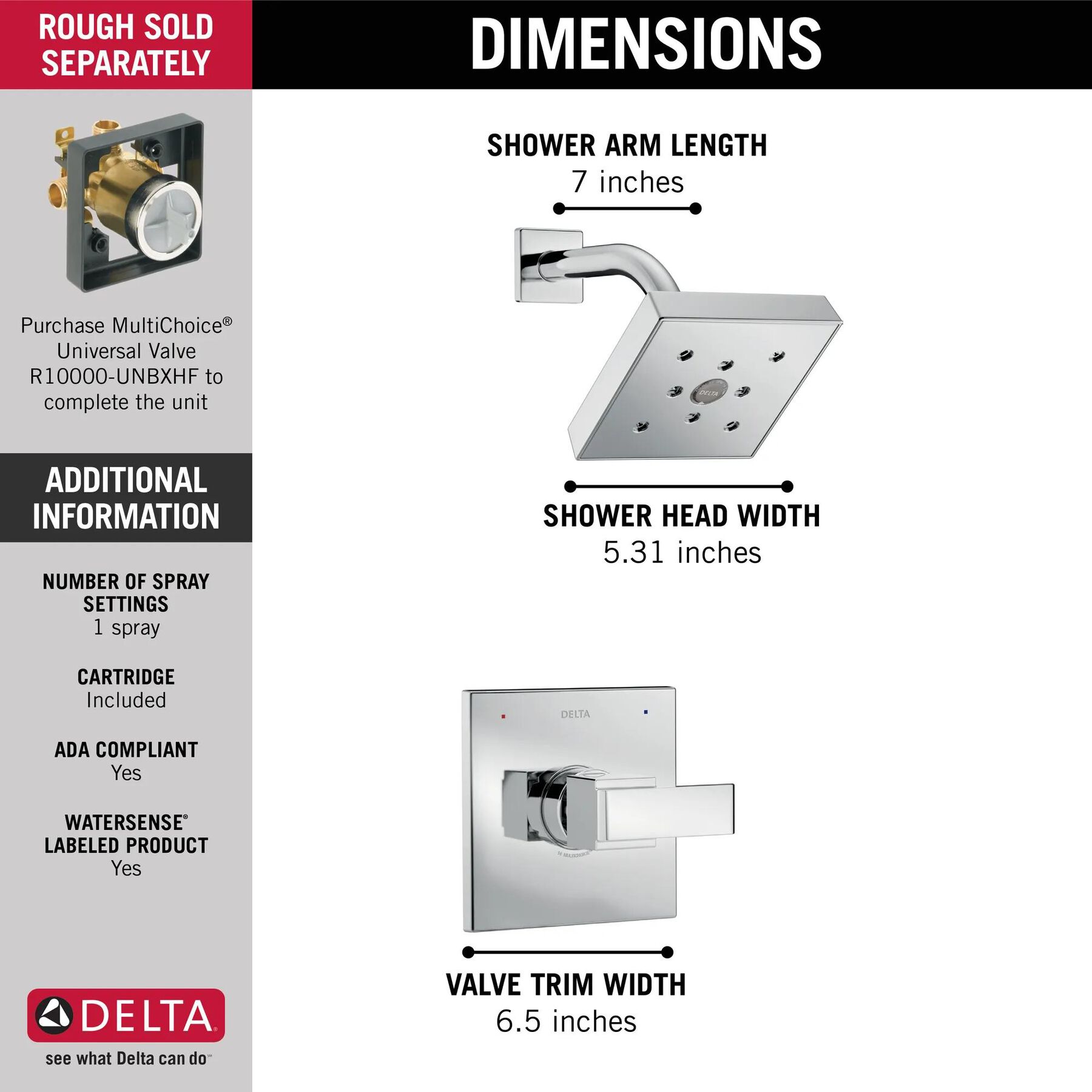 Monitor&reg; 14 Series H<sub>2</sub>Okinetic&reg; Single Handle Shower Trim (Recertified)