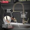 Single Handle Pull-Down Kitchen Faucet With Spring Spout