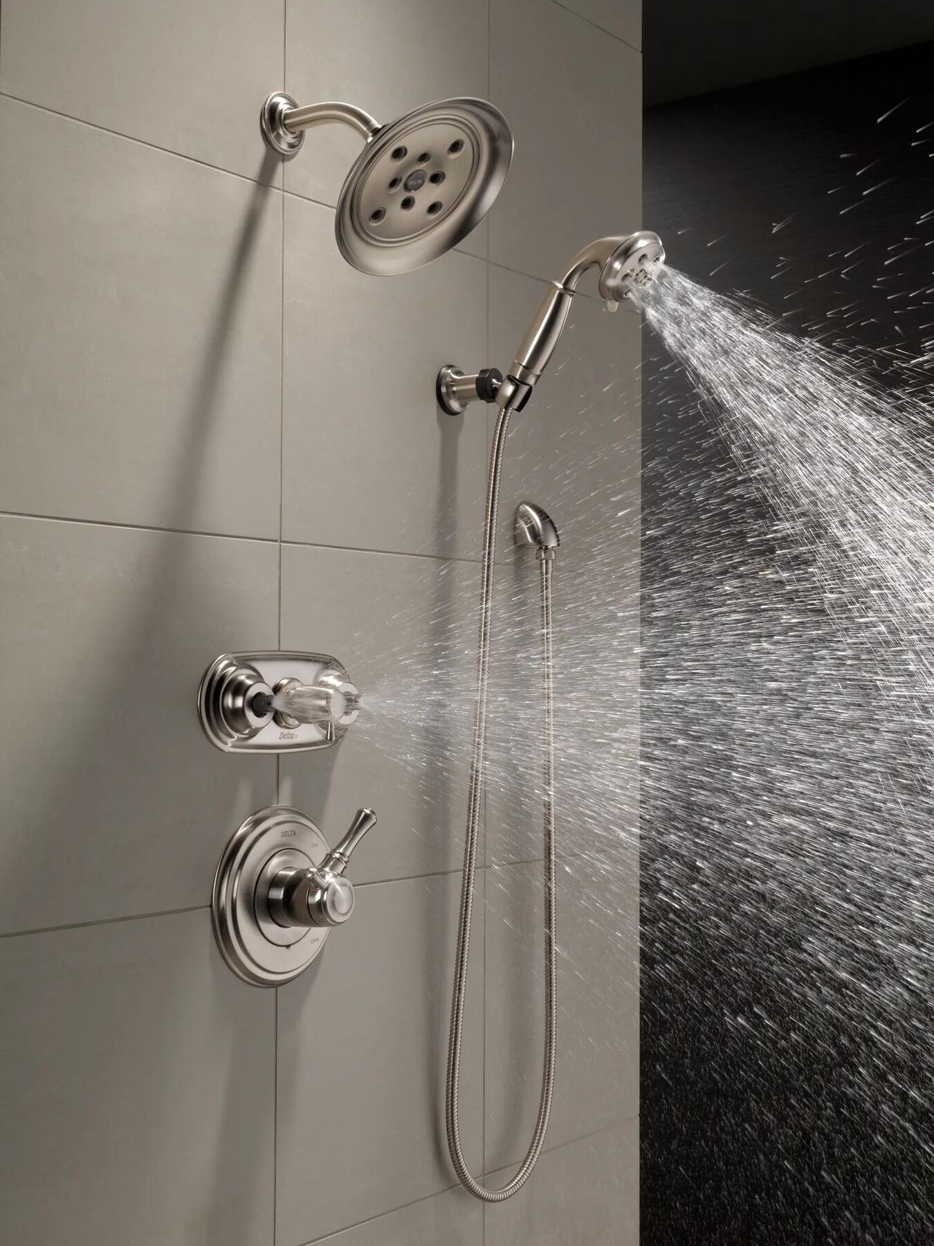 H<sub>2</sub>Okinetic&reg; 3-Setting Adjustable Wall Mount Hand Shower