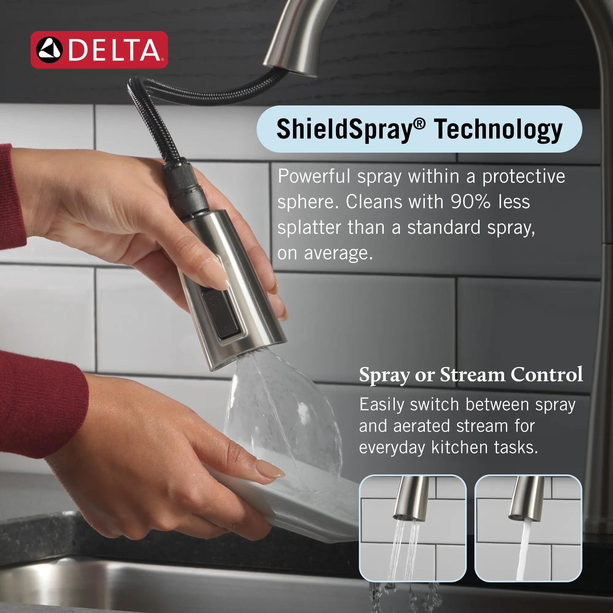 Single Handle Pull-Down Kitchen Faucet with Soap Dispenser and