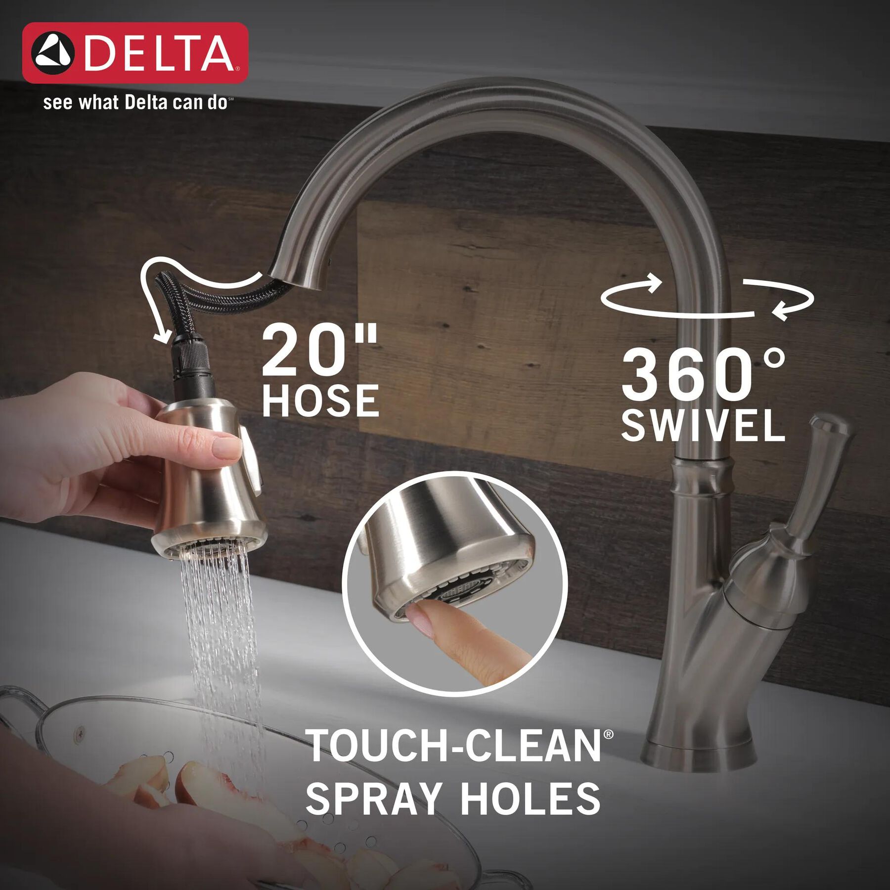 Single Handle Pull-Down Kitchen Faucet with Soap Dispenser and ShieldSpray Technology (Recertified)