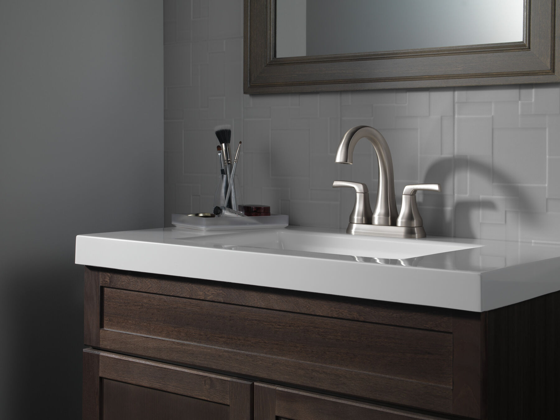 Two Handle Centerset Bathroom Faucet