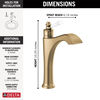 Single Handle Mid-Height Vessel Bathroom Faucet