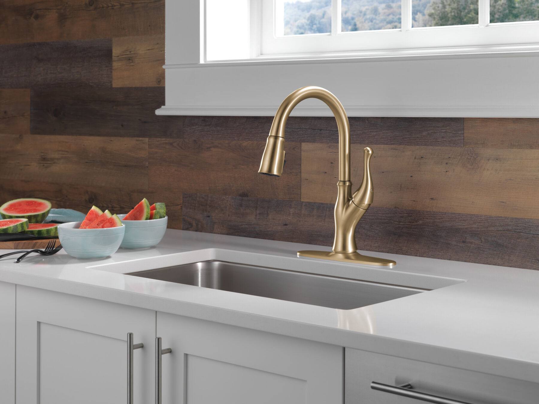 Single-Handle Pull-Down Kitchen Faucet
