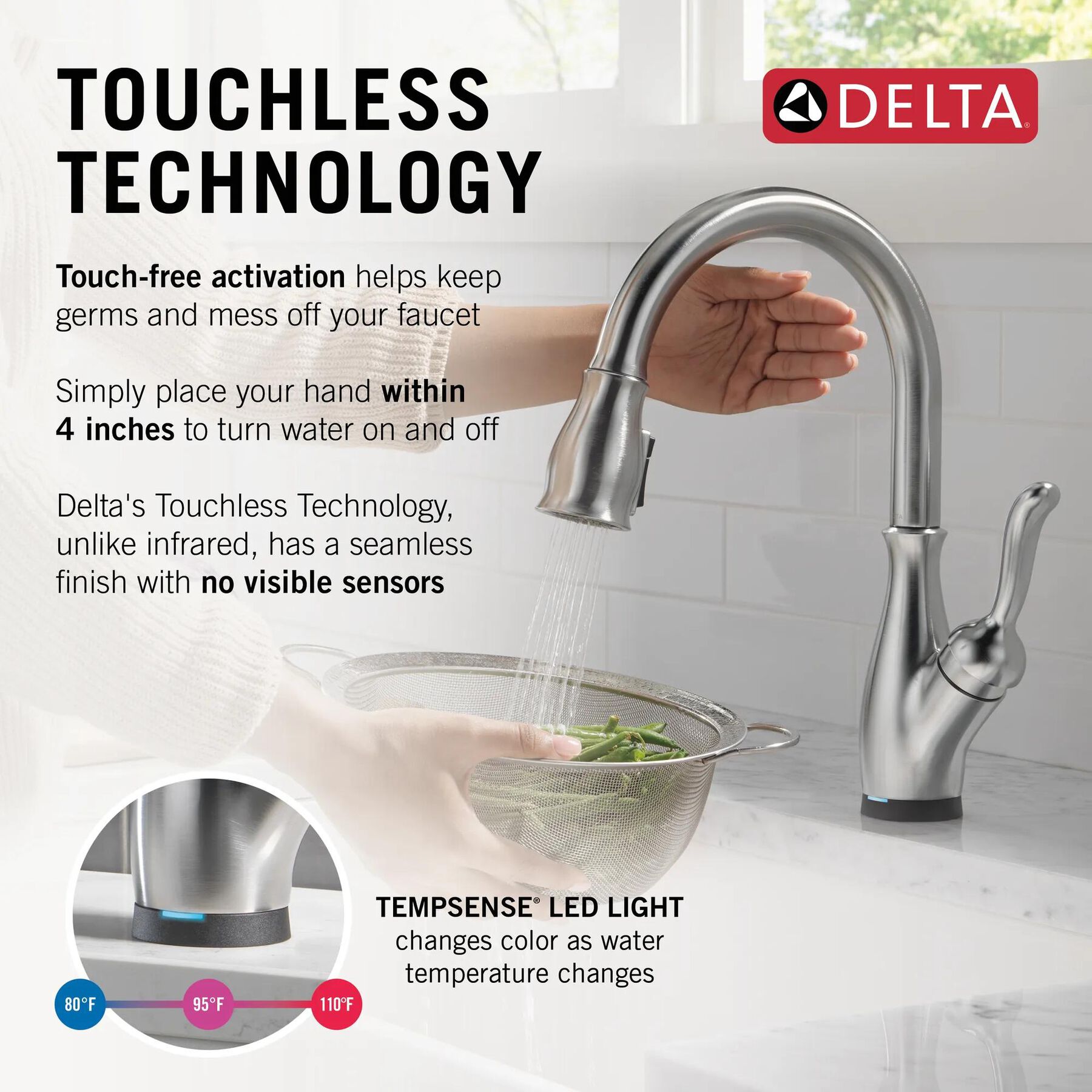 VoiceIQ&reg; Kitchen Faucet with Touch<sub>2</sub>O&reg; Technology with Touchless Technology