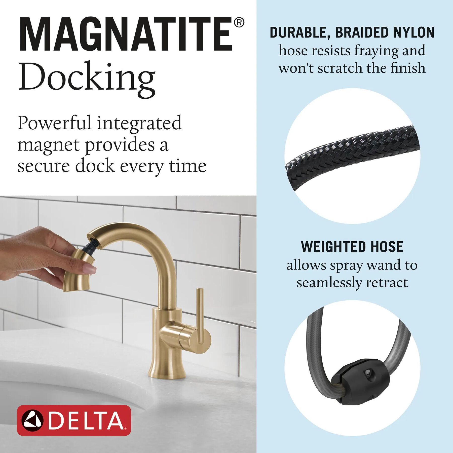 Single Handle Pull Down Bathroom Faucet