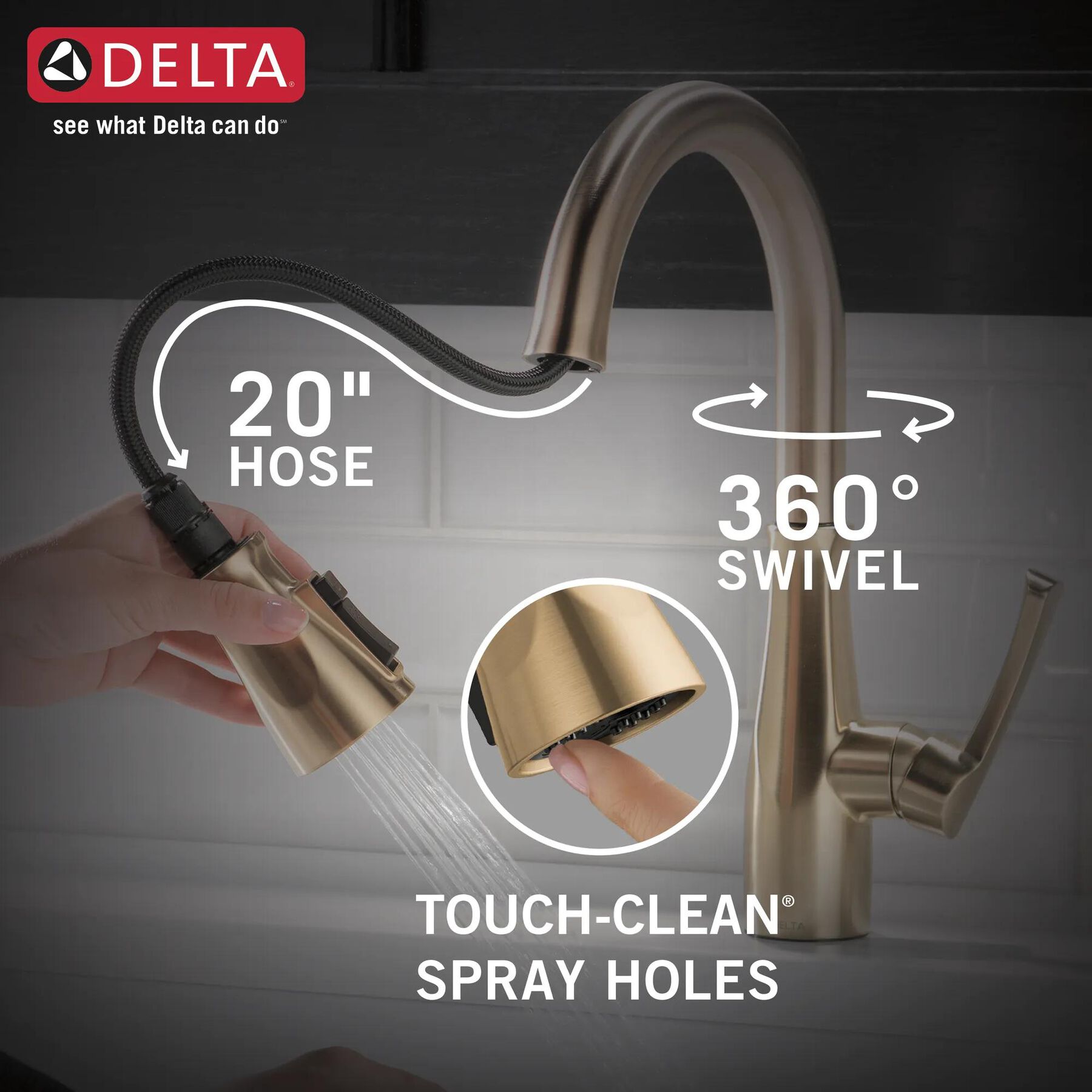 Single Handle Pull-Down Kitchen Faucet with Soap Dispenser and ShieldSpray &reg; Technology (Recertified)