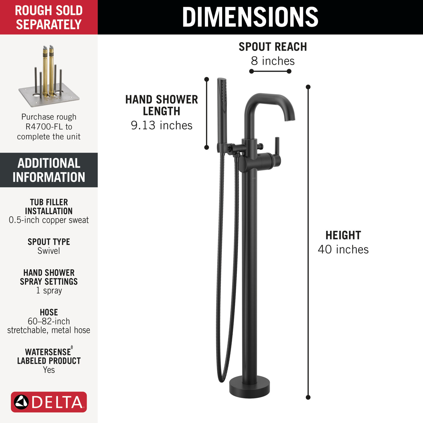 Floor Mount Tub Filler