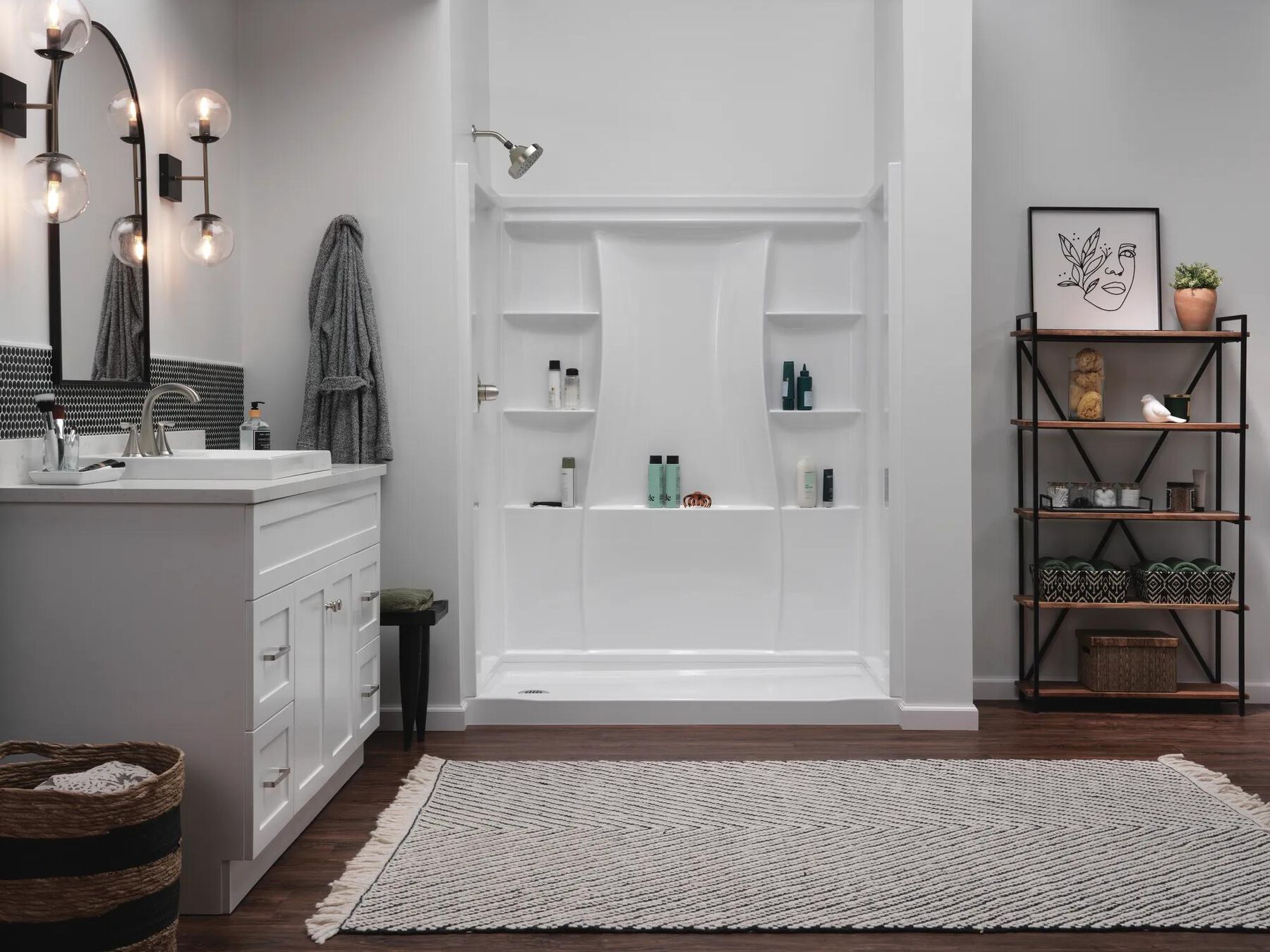 60x32 Alcove Shower Bundle - Left