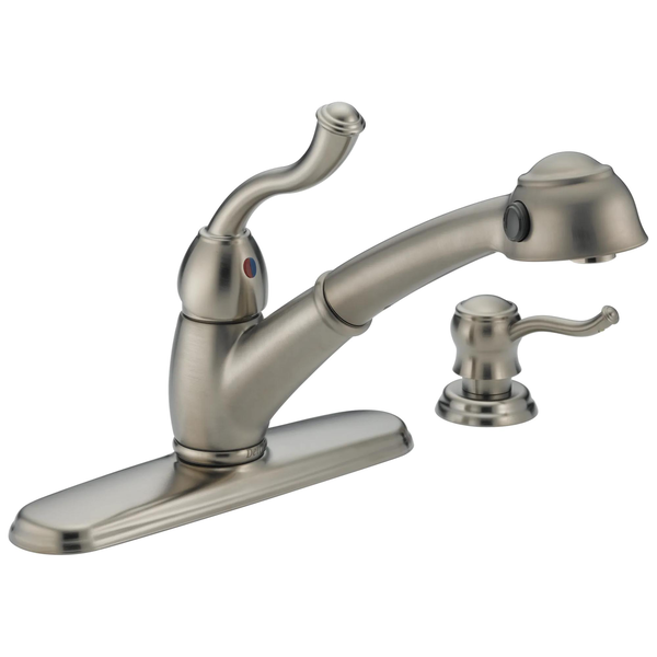 カツマタオールサービスです！ Single Handle Pull-Out Kitchen Faucet with Soap Dispenser in