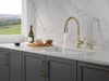 Single Handle Pull-Down Kitchen Faucet with Soap Dispenser and ShieldSpray&reg; Technology