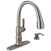 Single Handle Pull-Down Kitchen Faucet with Soap Dispenser and ShieldSpray&reg; Technology (Recertified)