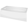 60" x 30" Curved Bathtub - Left Drain