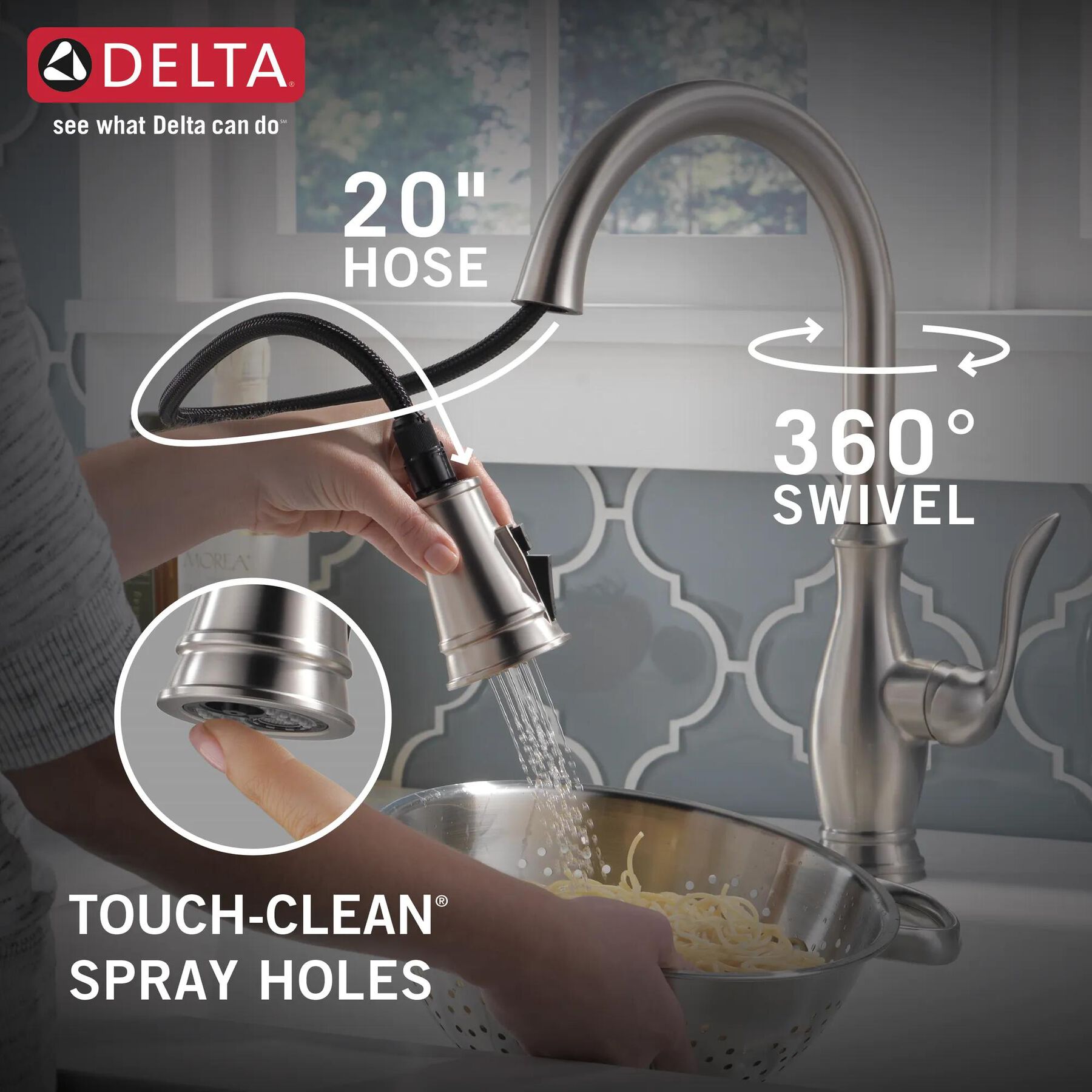 Single Handle Pull-Down Kitchen Faucet with Soap Dispenser and ShieldSpray (Recertified)
