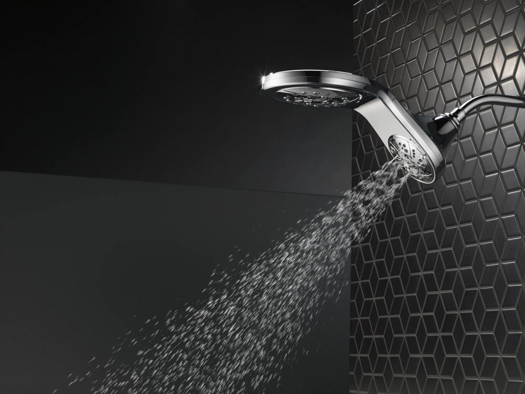 HydroRain&reg; H<sub>2</sub>Okinetic&reg; 5-Setting Two-in-One Shower Head
