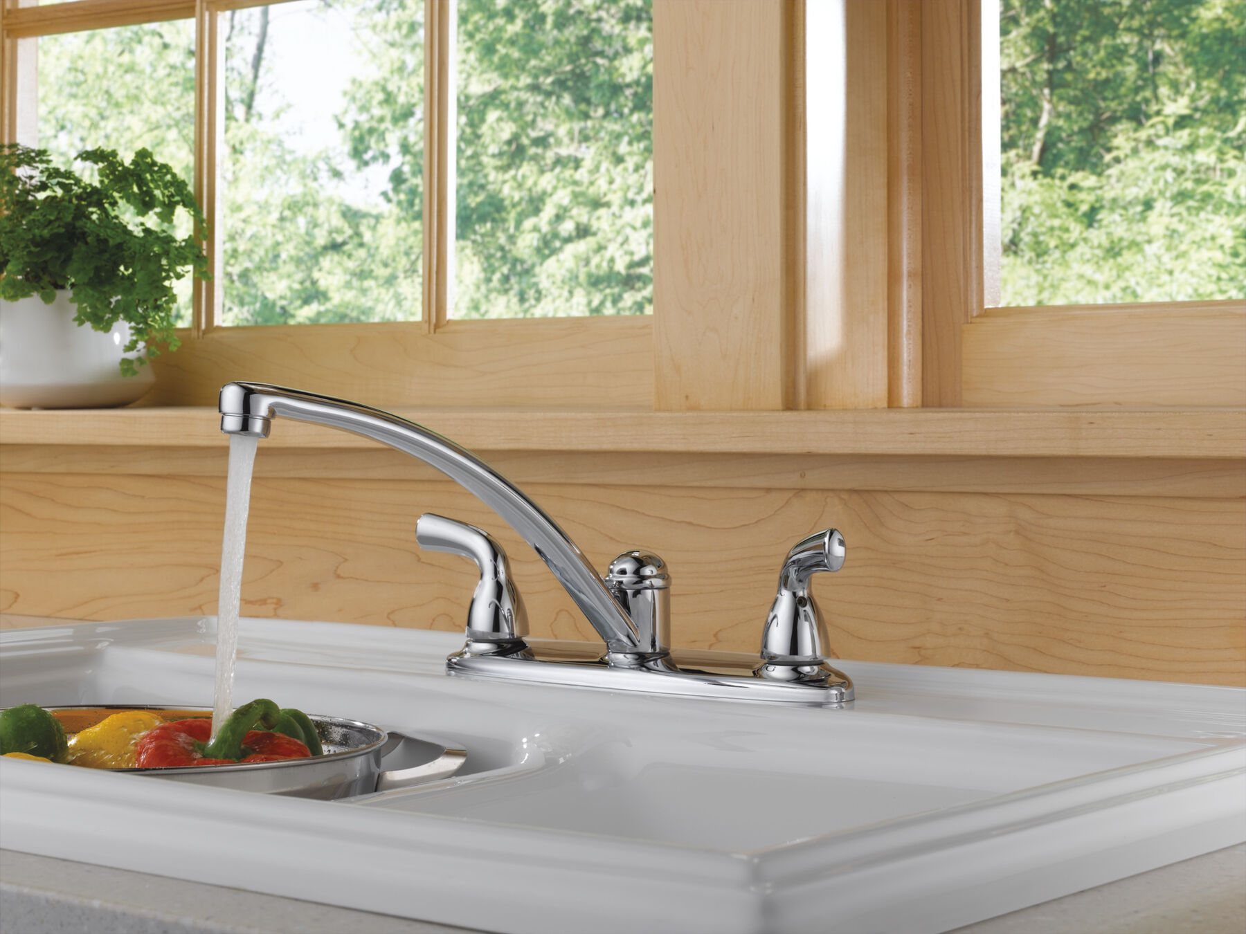 Two Handle Kitchen Faucet (Recertified)