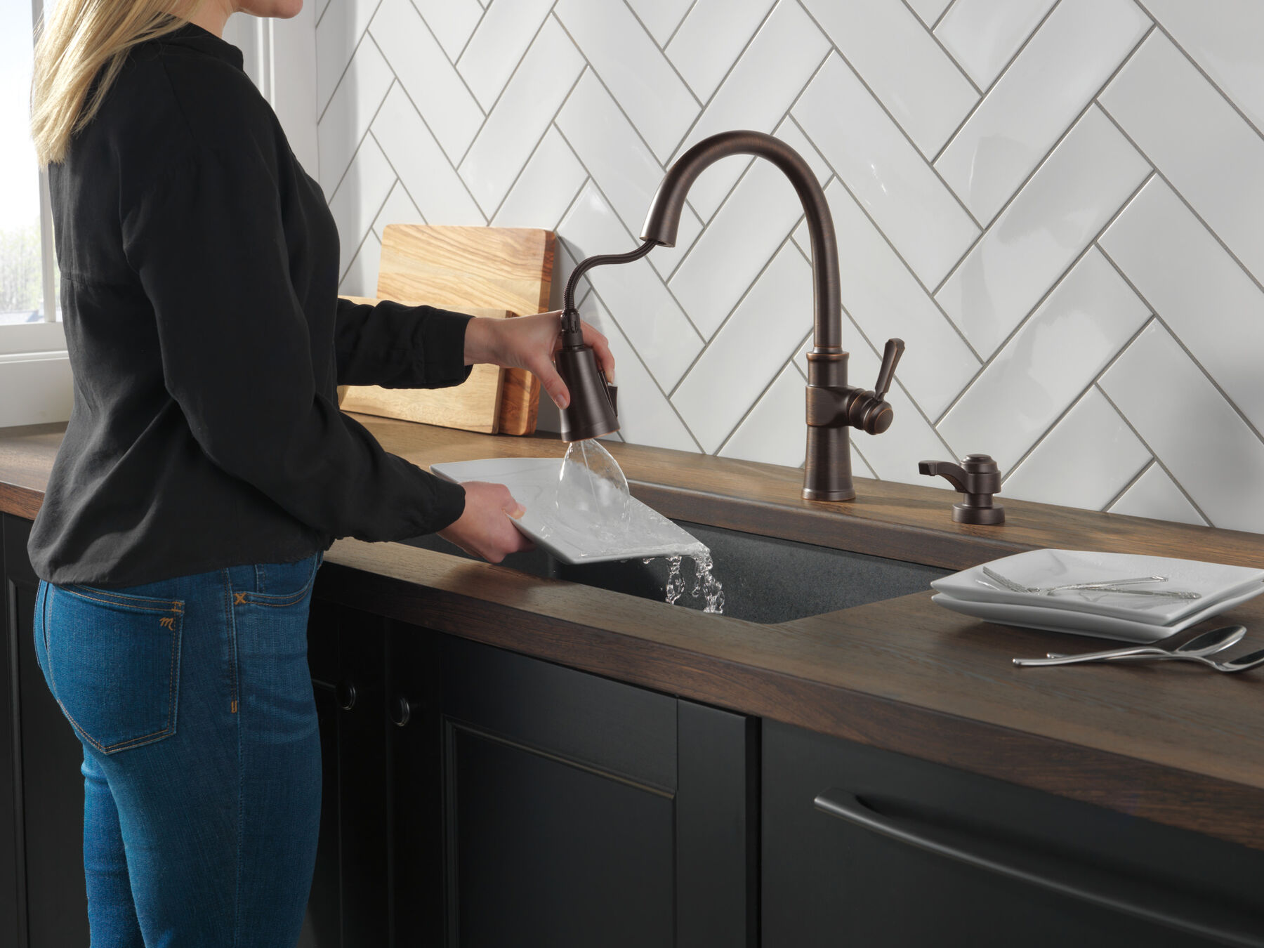 Pull-Down Kitchen Faucet w/ Soap (Recertified)