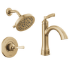 Single Handle Lavatory Faucet with 14 Series Shower Trim and Rough Bundle