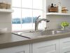 Single Handle Pull-Out Kitchen Faucet with Soap Dispenser