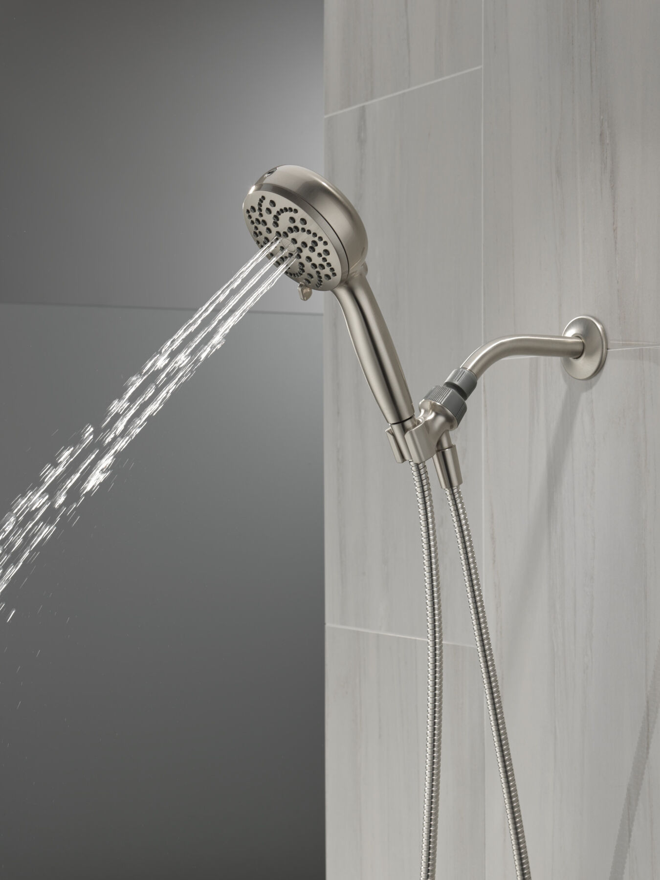 6-Setting Hand Shower with Cleaning Spray in SpotShield Brushed Nickel - 2.5 GPM