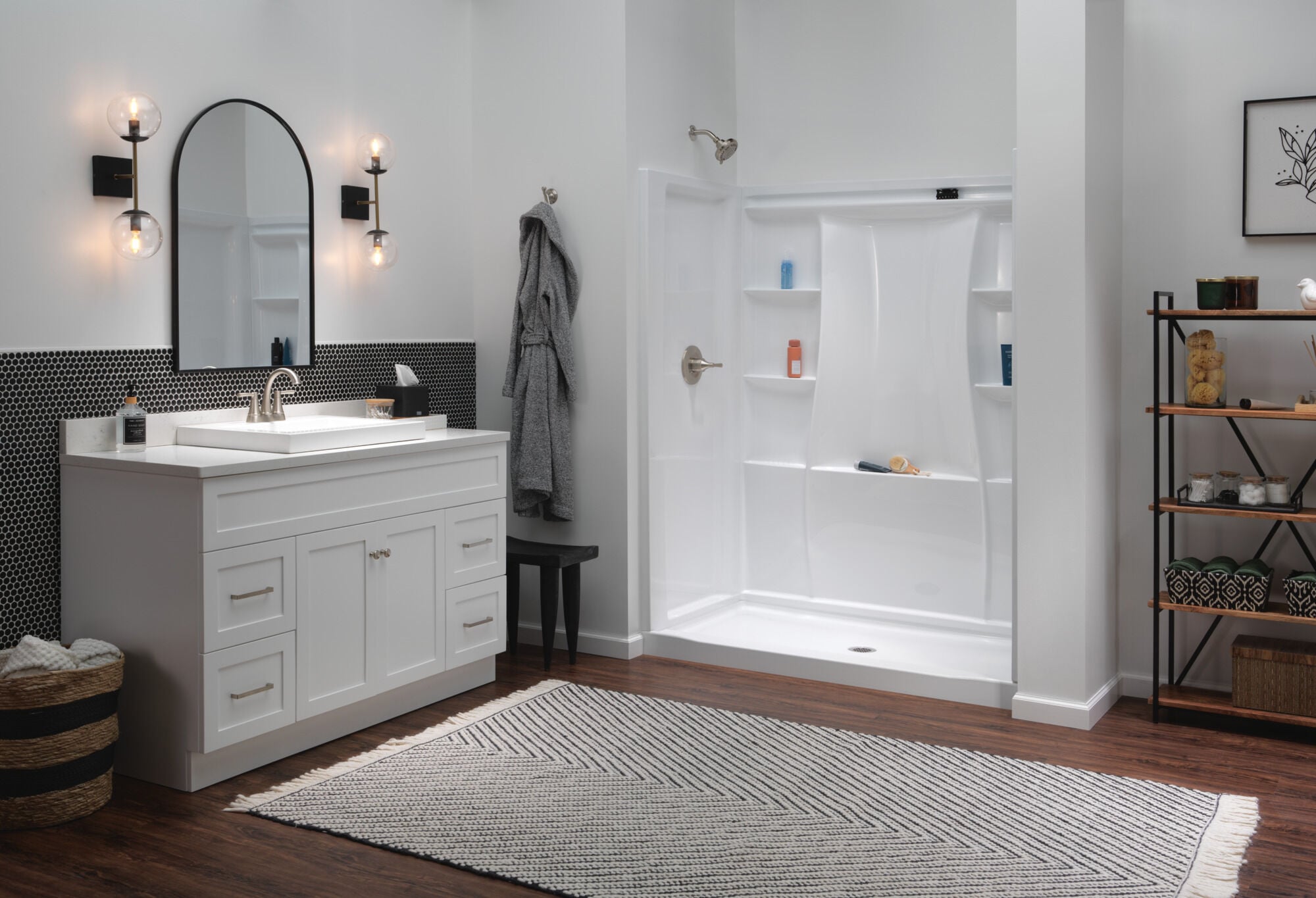 Two Handle Centerset Bathroom Faucet in Spotshield Brushed Nickel