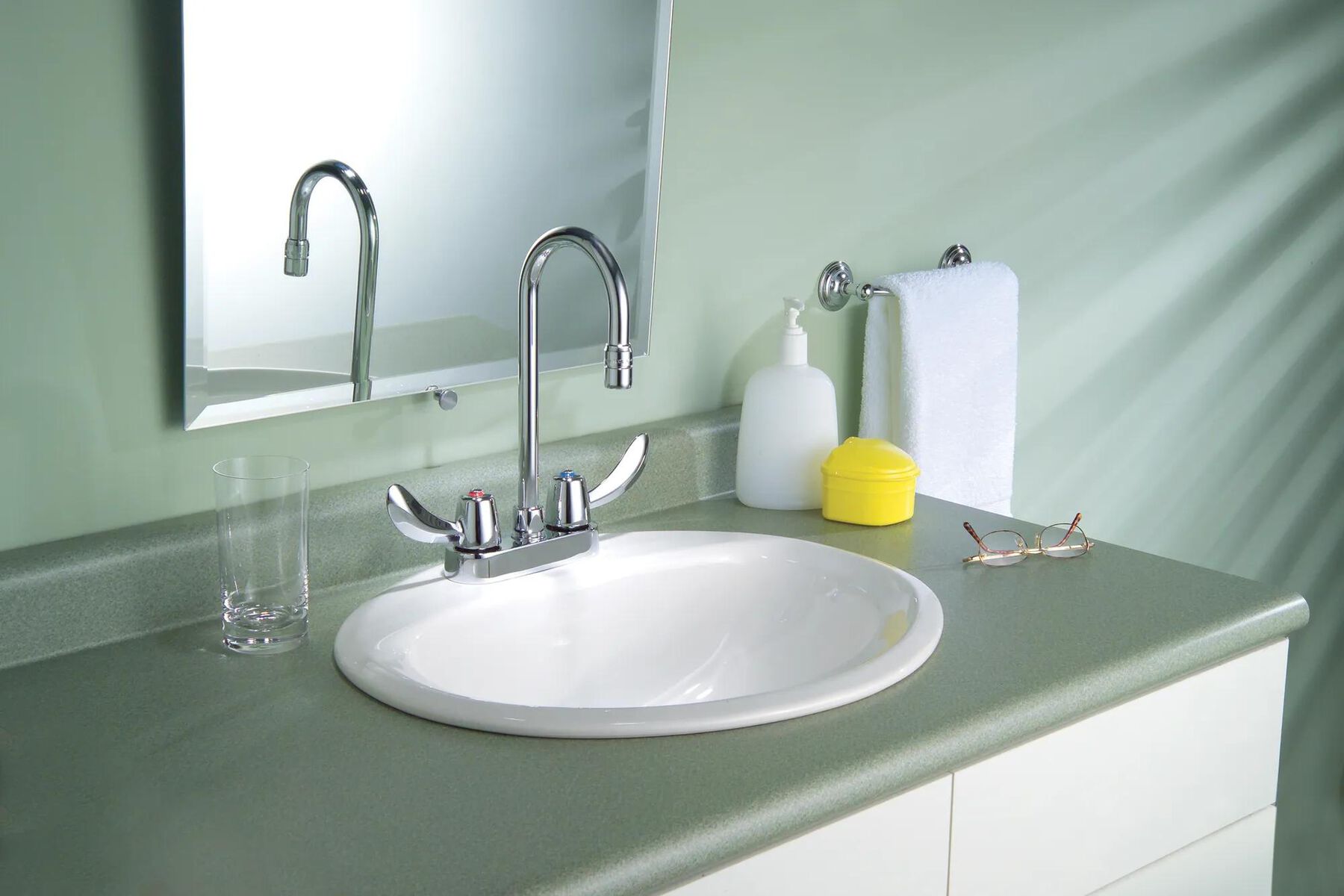 Two Handle 4 In Deck-Mount Faucet