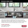 30&rdquo; Granite Composite Workstation Kitchen Sink Undermount Single Bowl with WorkFlow&trade; Ledge and Accessories in Dark Grey