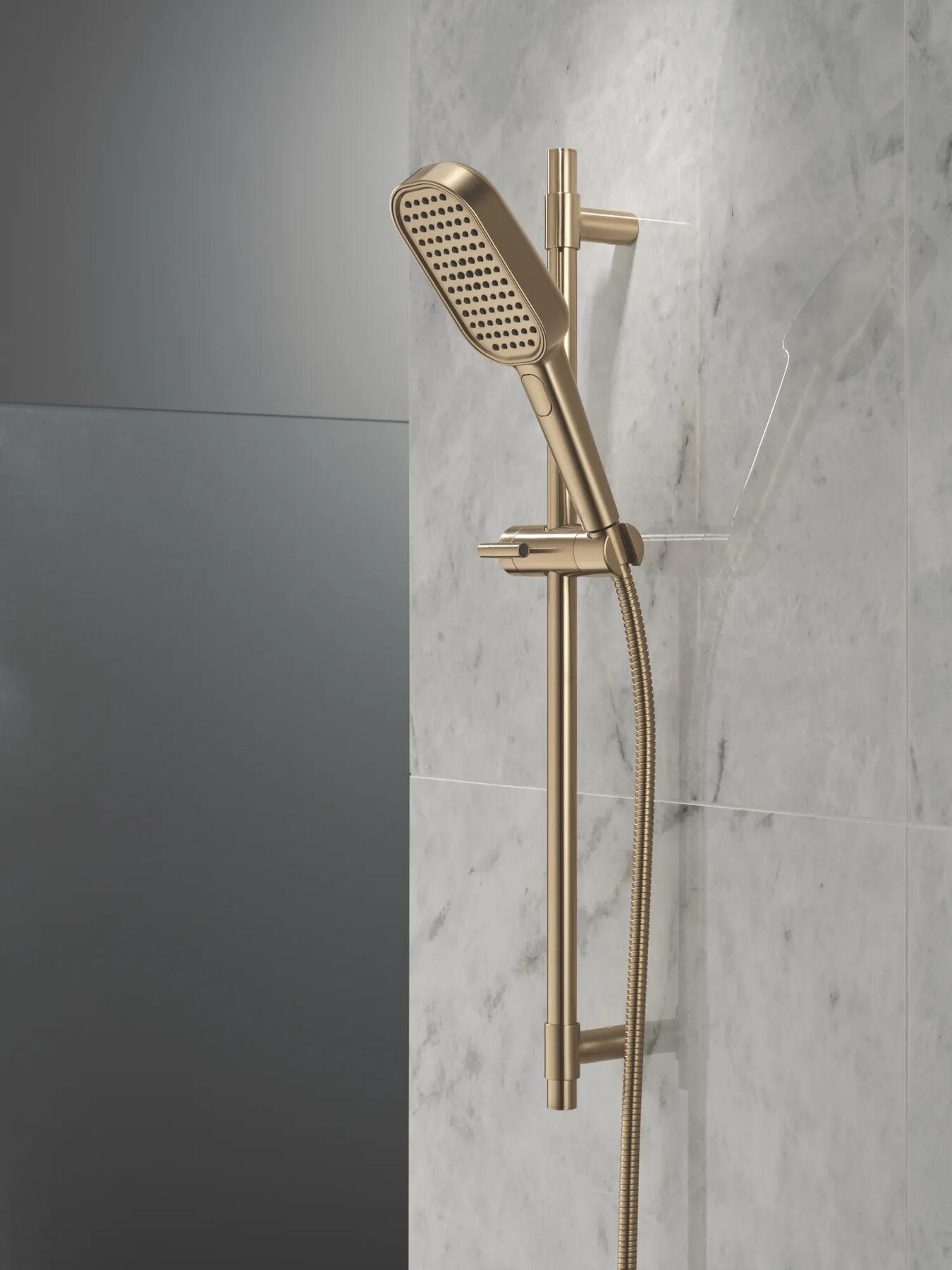 4-Setting Hand Shower with Slide Bar featuring FeatherRain&trade; Spray