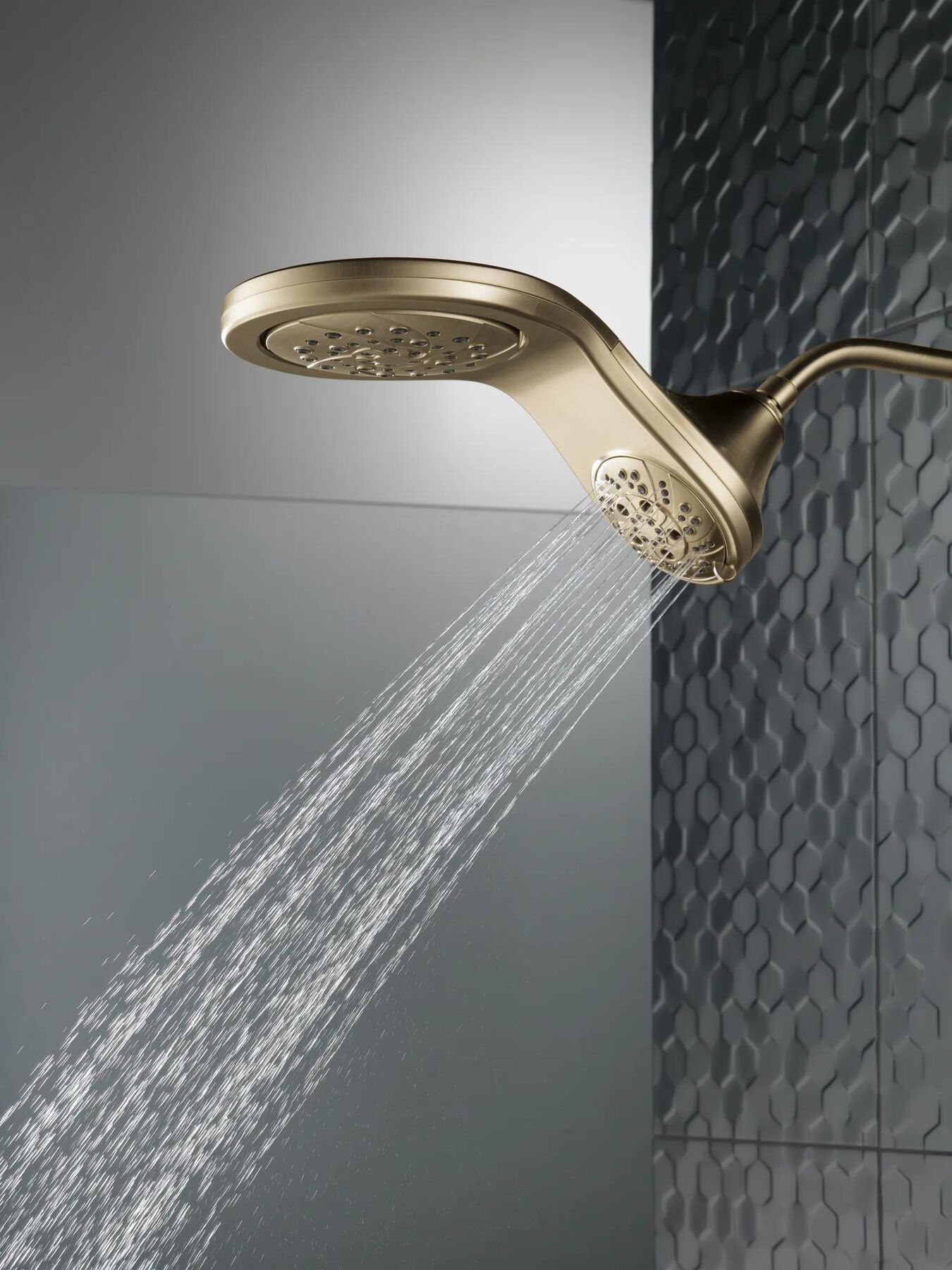 HydroRain&reg; H<sub>2</sub>Okinetic&reg; 5-Setting Two-in-One Shower Head