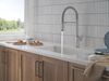 Single Handle Pull-Down Kitchen Faucet With Spring Spout