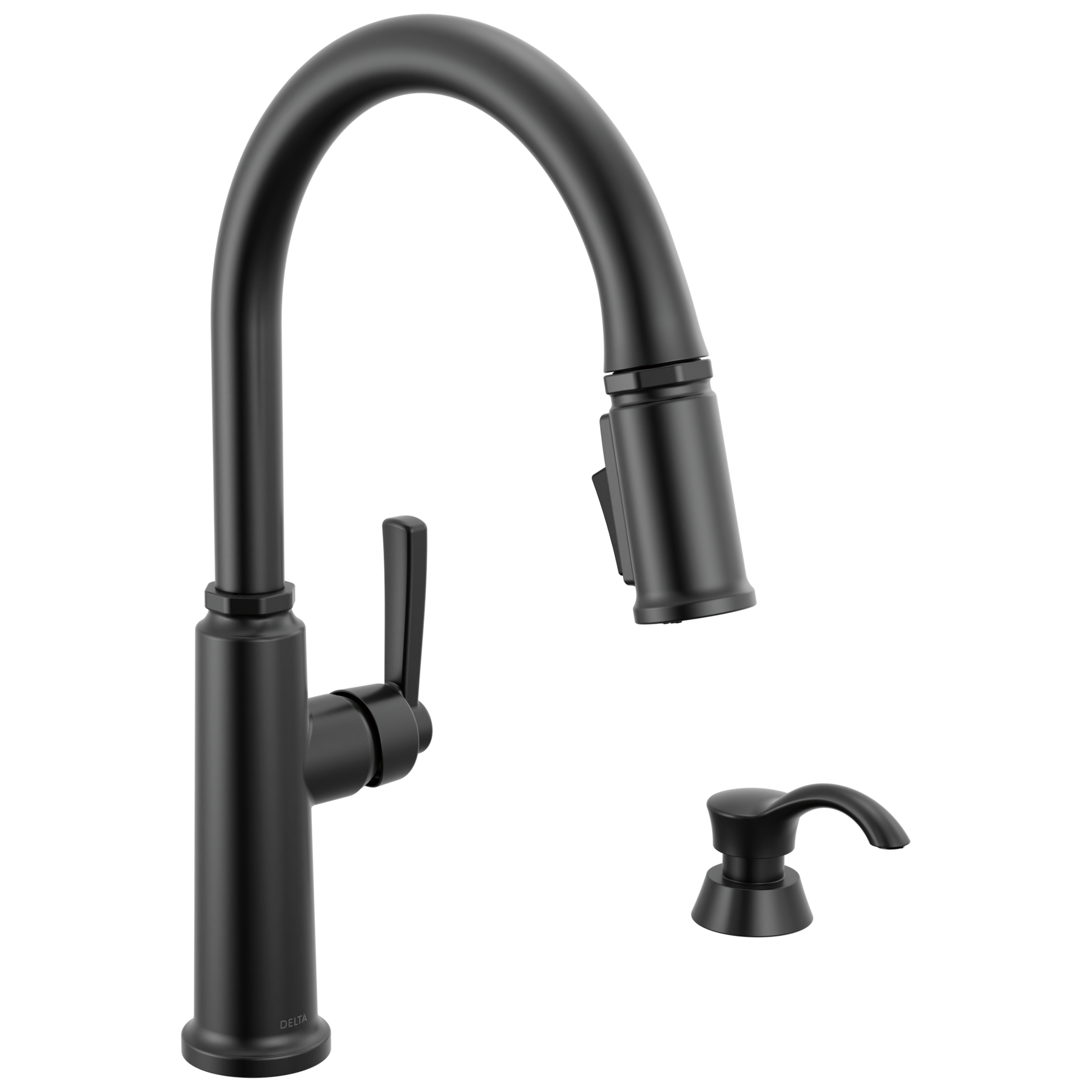 Single Handle Kitchen Pull-Down Faucet w/ Soap Dispenser