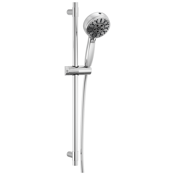 7-Setting Slide Bar Hand Shower with Cleaning Spray in Lumicoat