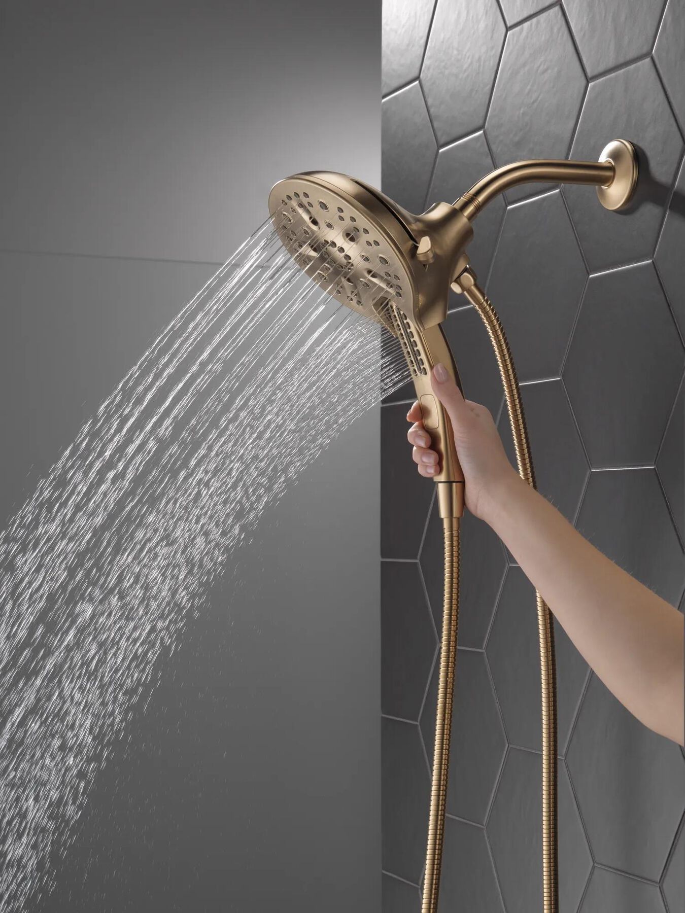 In2ition&reg; H<sub>2</sub>Okinetic&reg; 5-Setting Two-in-One Shower