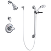 Universal Dual Shower Trim Diverter Hand Shower and Grab Bar