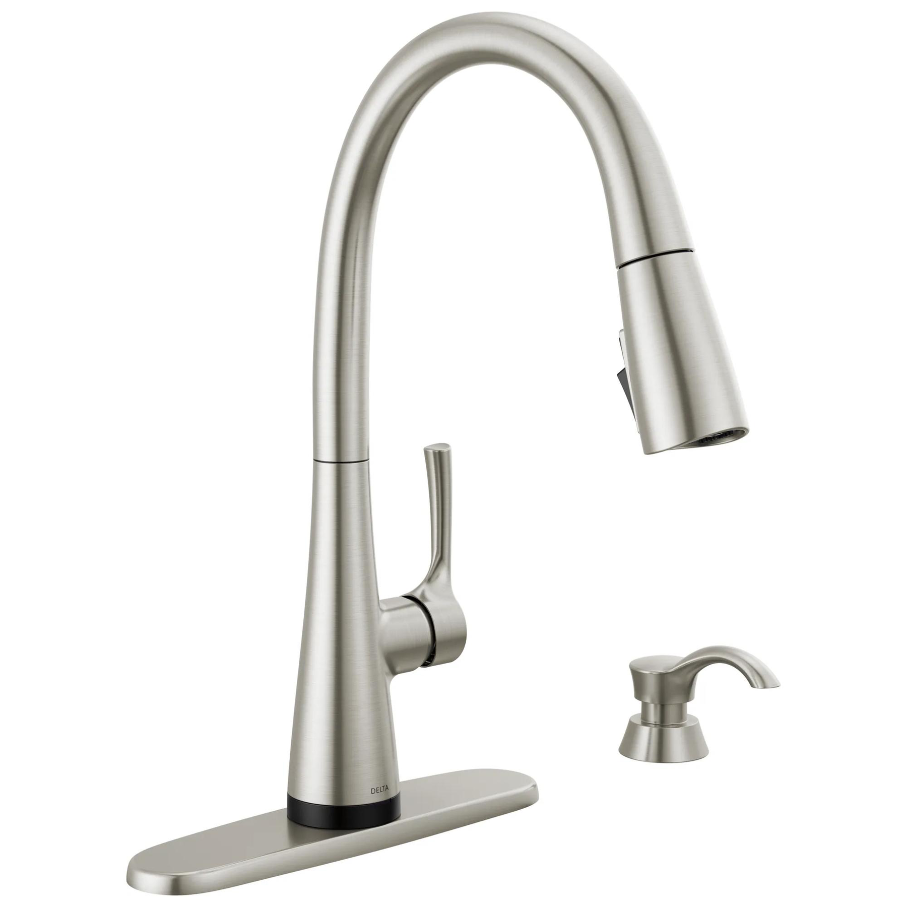 Single Handle Pull-Down Kitchen Faucet with Soap Dispenser and Touch<sub>2</sub>O&reg;  Technology