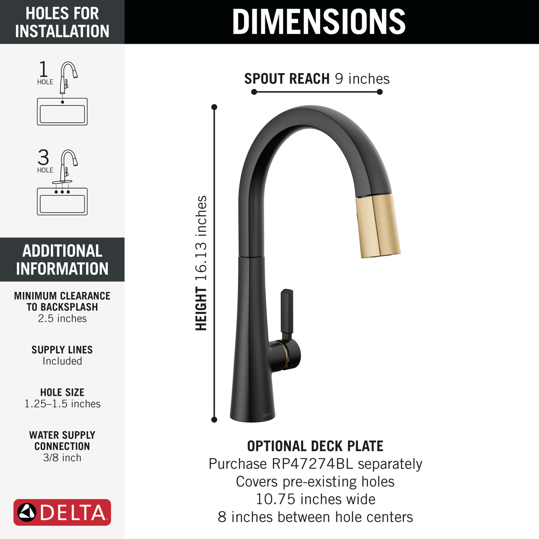 Single Handle Pull-Down Kitchen Faucet